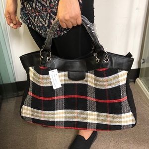 Leather + Knit Handbag